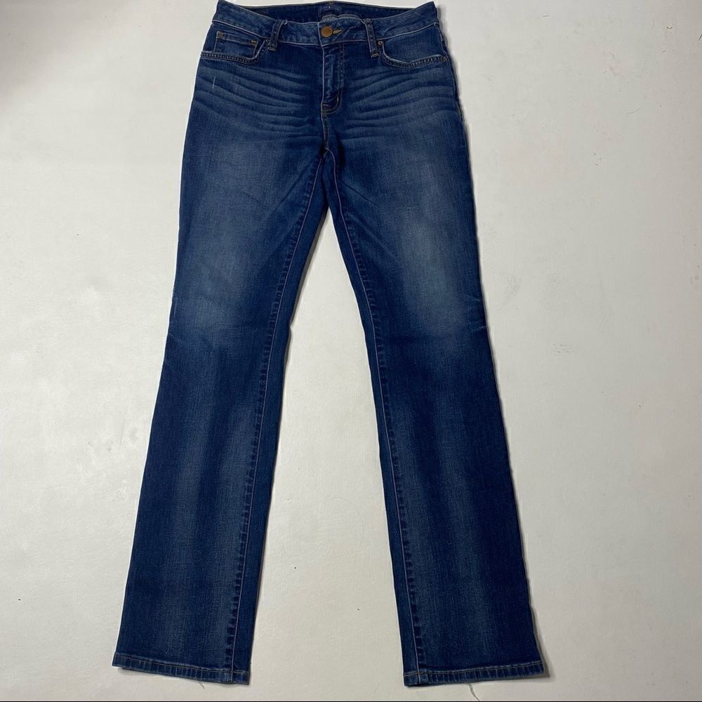 Jacob Davis | Factory Distressed Denim Mid Rose Straight Leg Jeans